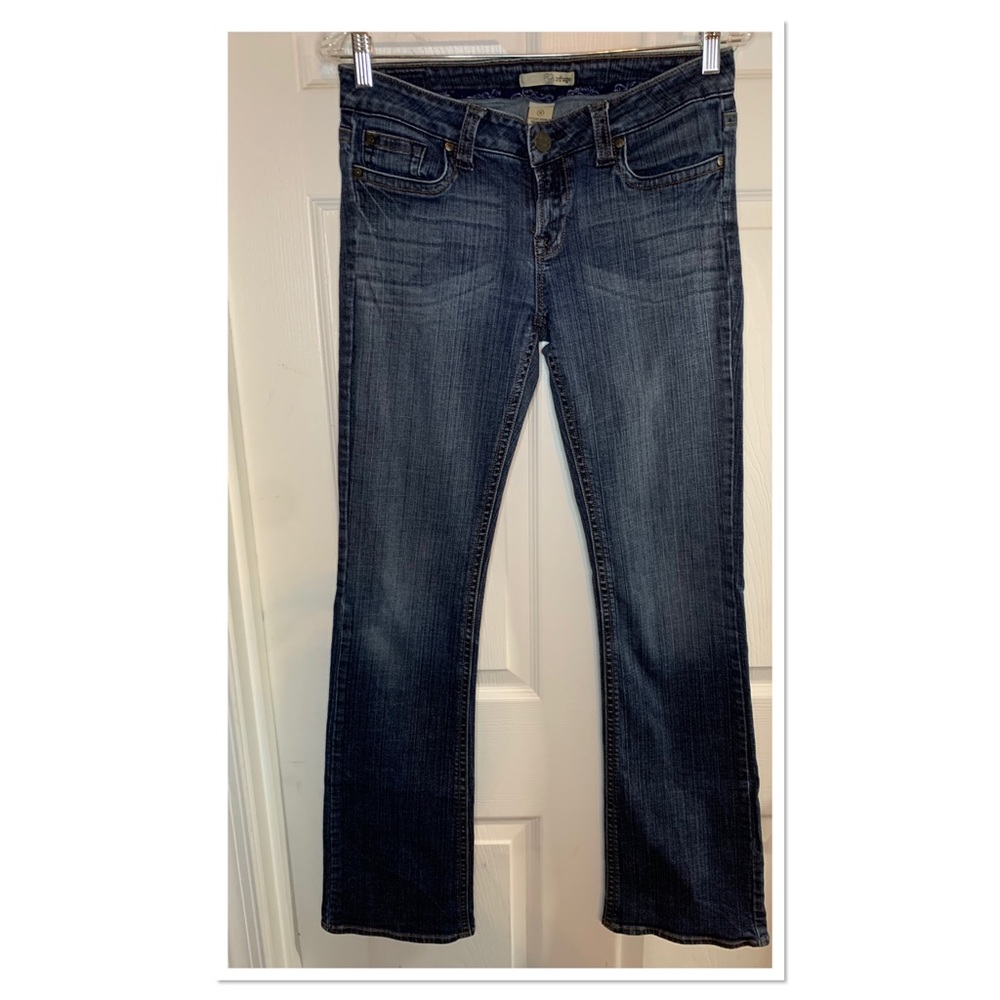 Refuge Slim Boot Cut Jeans Size 9 JR Med Wash